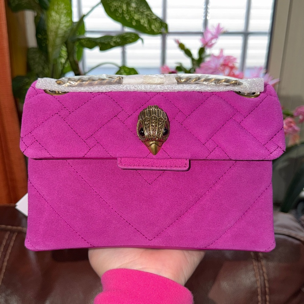 🔥🔥🔥NEW Kurt Geiger Mini Kensington Suede Convertible Shoulder Bag Crossbody Bag - Picture 16 of 16